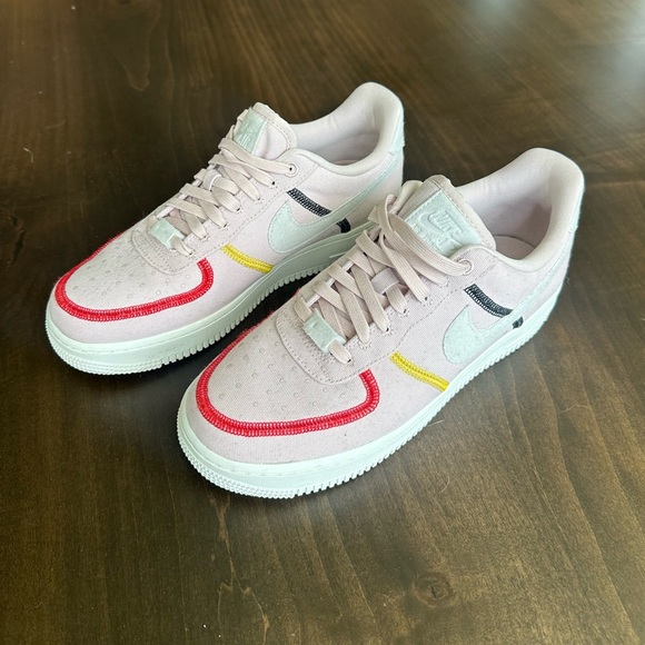 Women’s Pink Air Force 1 "07 LX "Stitched Canvas - Silt Red" sneakers - Picture 9 of 9
